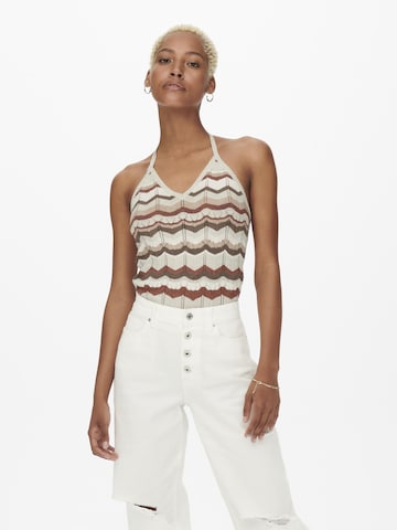 ONLY Knitted Top in Beige: front