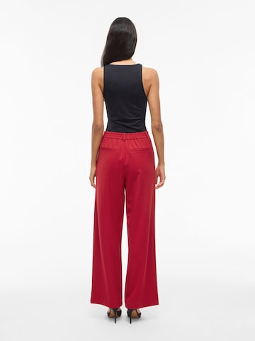 VILA Wide leg Bandplooibroek 'VIVarone' in Rood