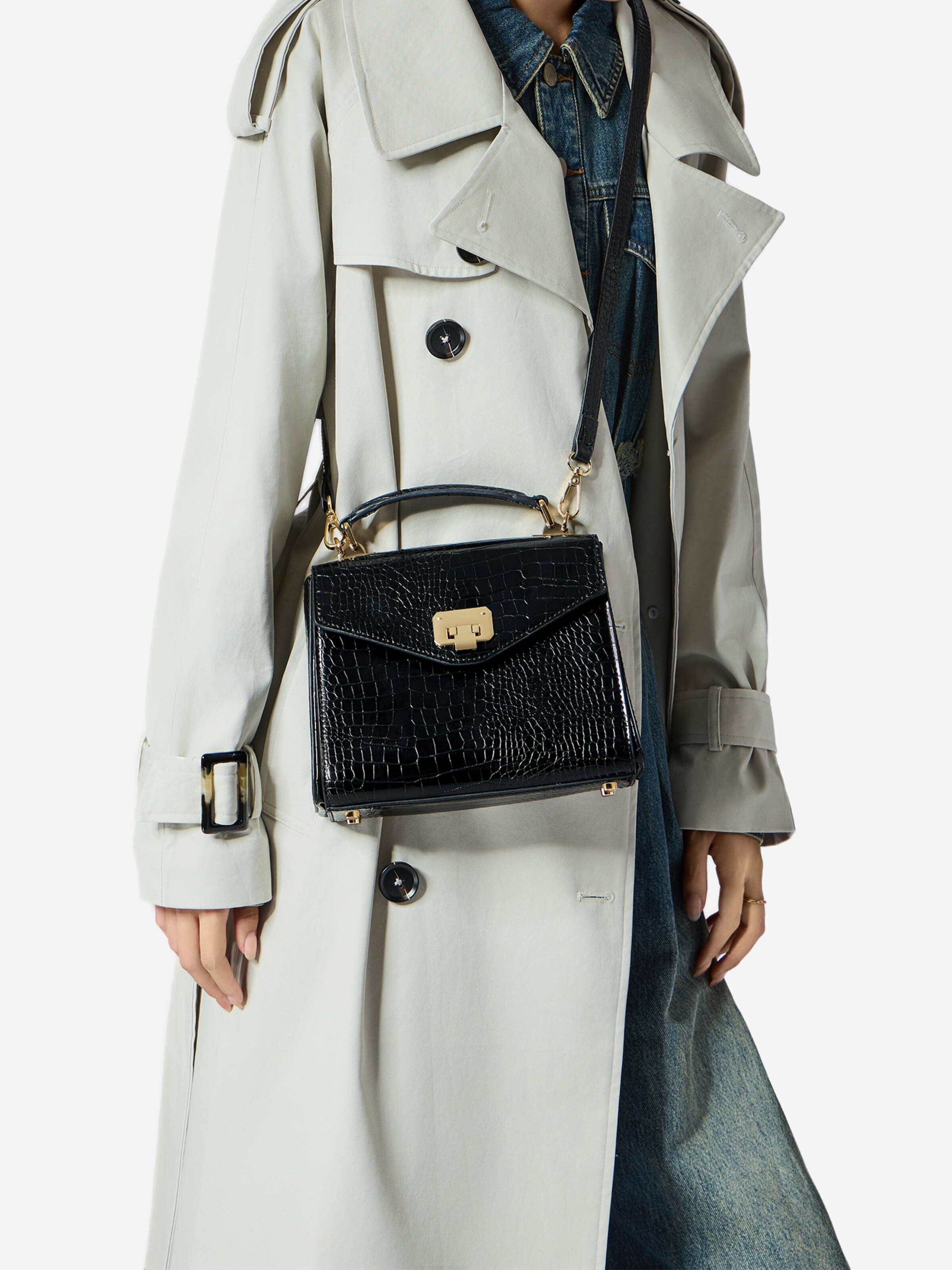 Victoria Hyde Handtas 'Duchess' in Zwart: voorkant