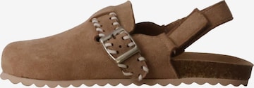 Pantoufle 'Kinder-Pantoletten mit Schnalle' Super Mode en beige : devant