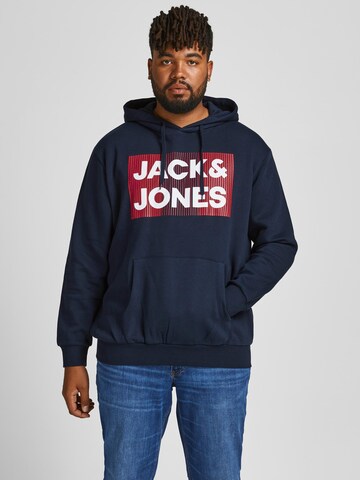 Jack & Jones Plus Tréning póló 'Ecorp' - kék: elől