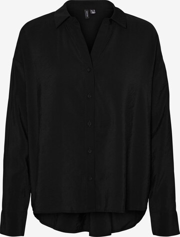 VERO MODA Blouse 'QUEENY' in Zwart: voorkant