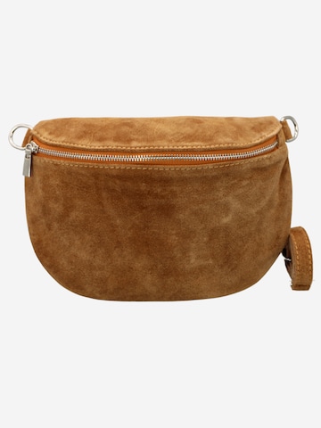 Brise Schultertasche 'Afia Suede' in Braun: Vorderseite