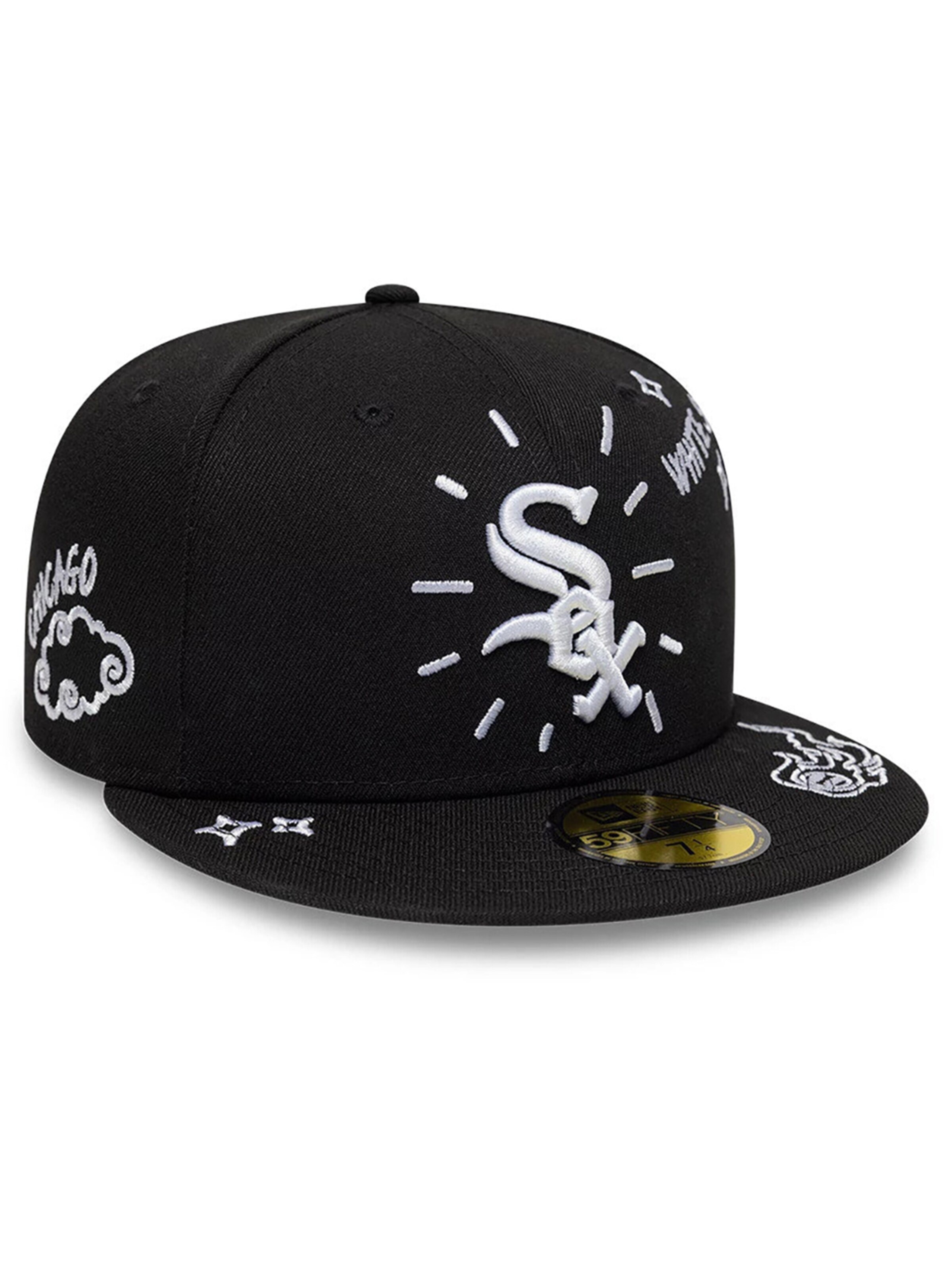 NEW ERA Cap '59FIFTY MLB Chicago White Sox Scribble'‌‌ in Schwarz