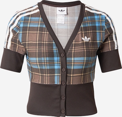 Kardiganas iš ADIDAS ORIGINALS, spalva – šviesiai mėlyna / ruda / brokato spalva / balta, Prekių apžvalga