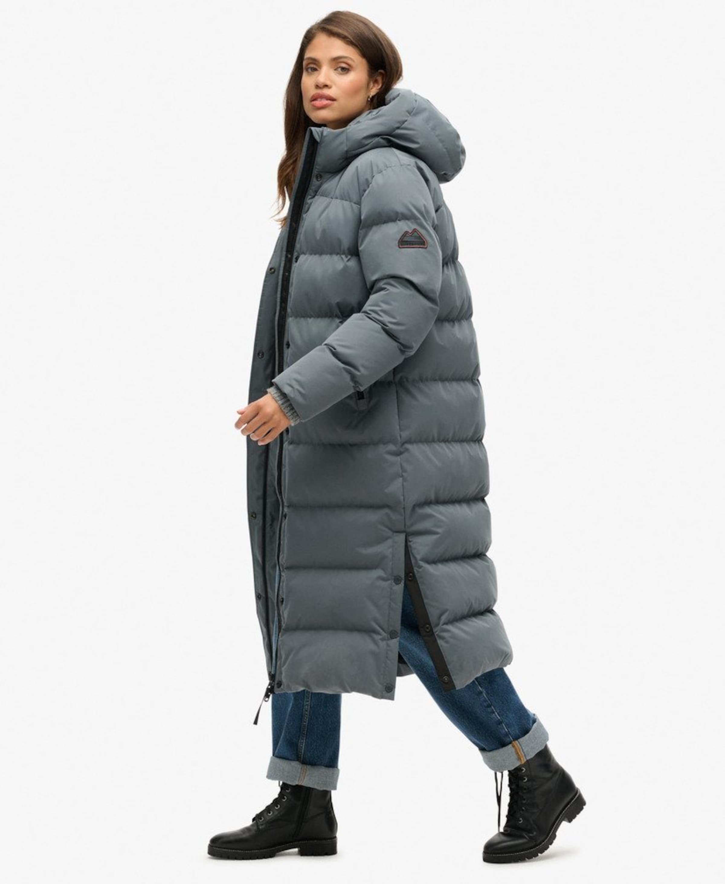 Superdry & Co Winter Coat in Grey: front