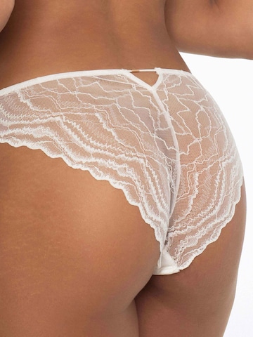 Panty 'Slip Nayu, glatte Microfaser, modisches Muster, mit Baumwollzwickel' di ESOTIQ in bianco