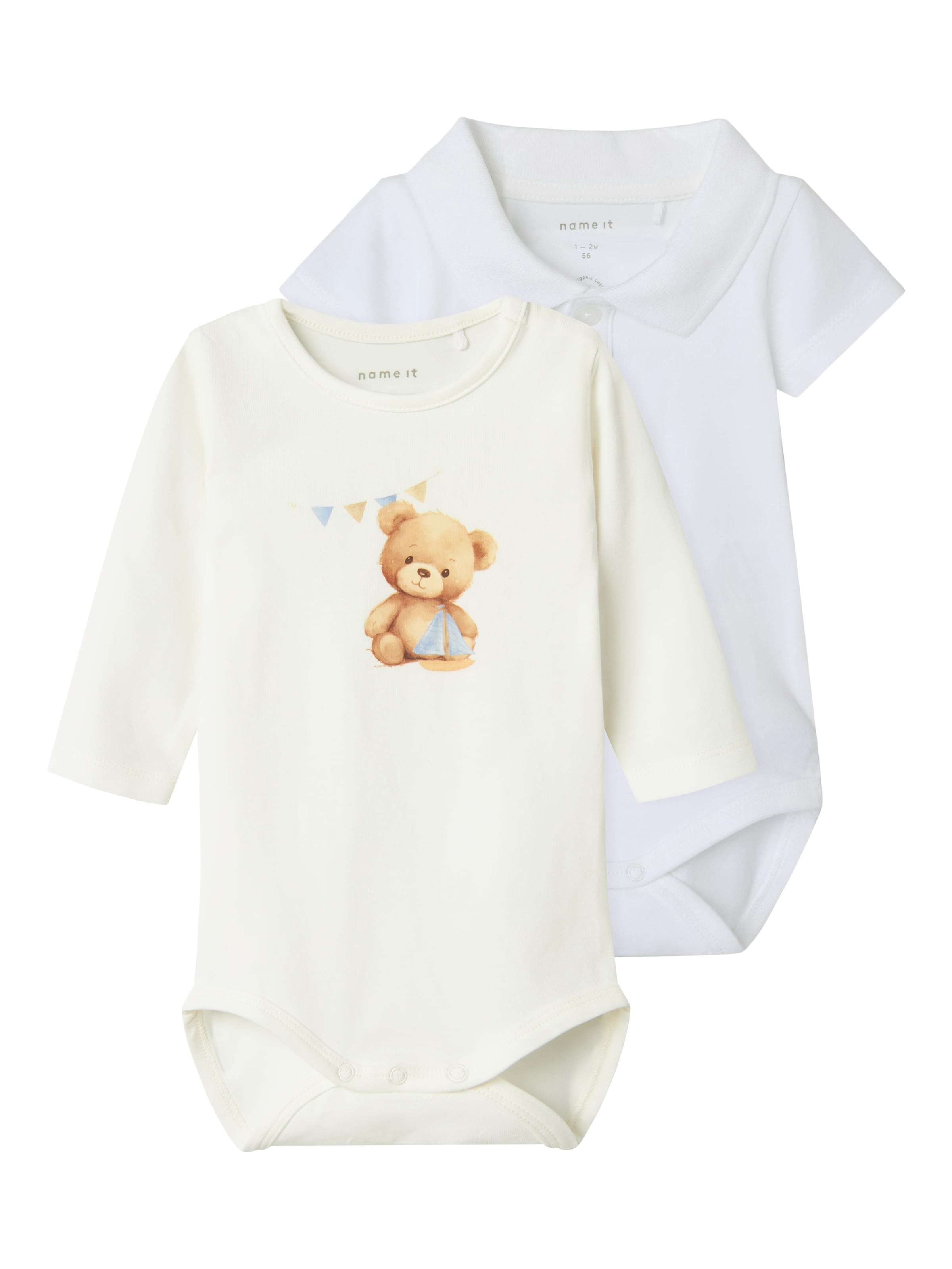 NAME IT Sparkedragt/Body 'NBMFRANKY' i beige: forside