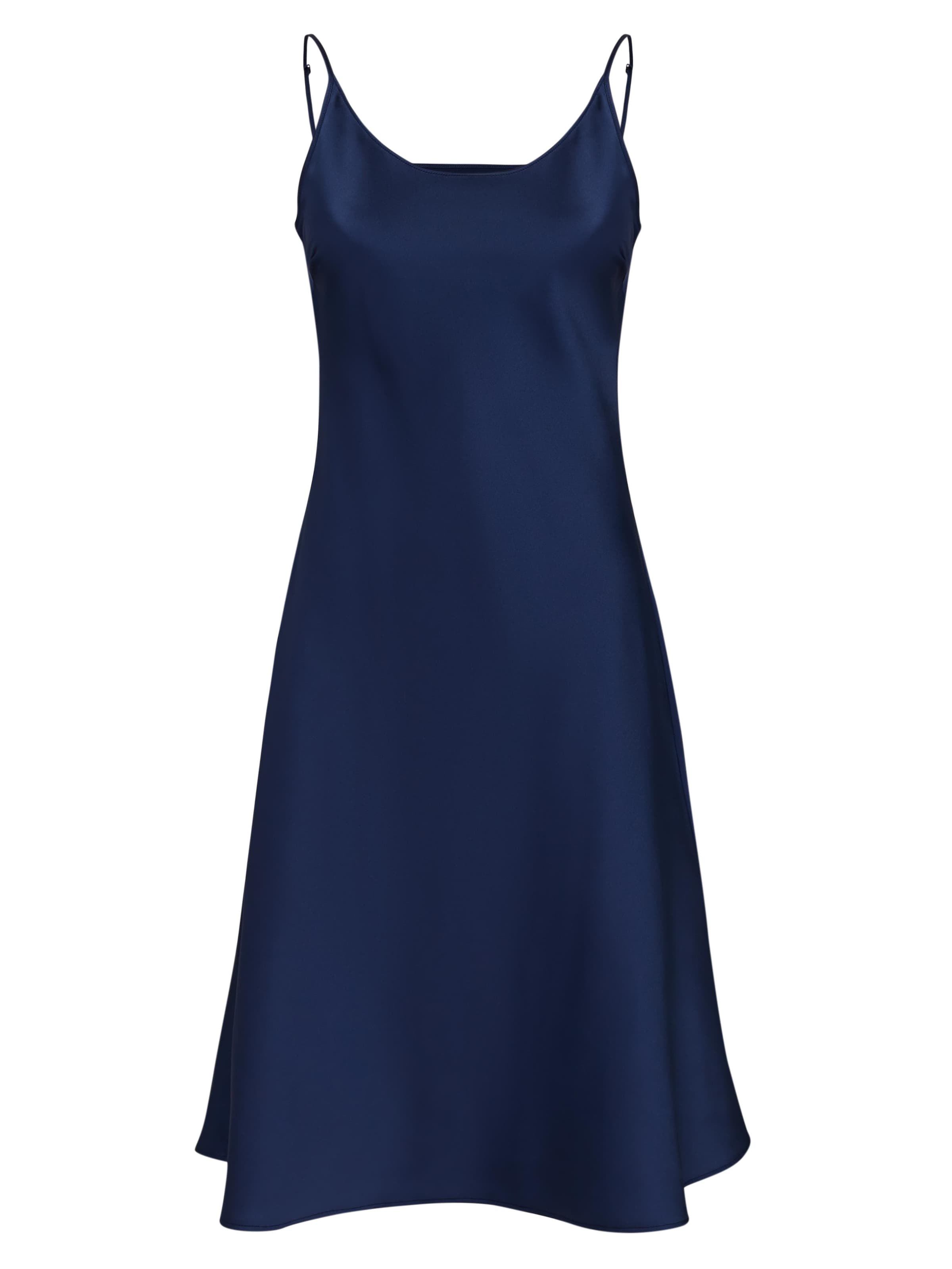 Serena Silueta Dress 'Below the knee satin slip dress 'Grace'' in Blue: front
