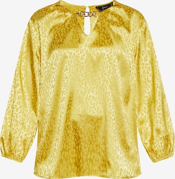 Camicia da donna di faina in giallo: frontale