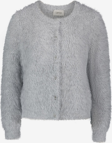 Cartoon Knit Cardigan in Grey: front