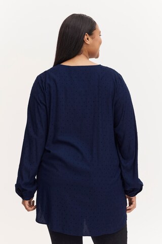 Fransa Curve Bluse 'Coya' in Blau