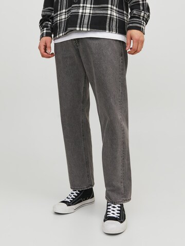 JACK & JONES Loosefit Jeans 'Eddie' in Grijs: voorkant