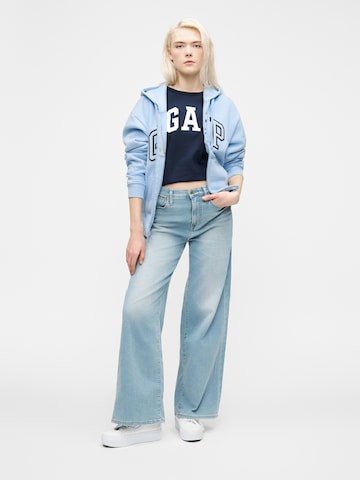 GAP Sweat jacket 'HERITAGE' in Blue