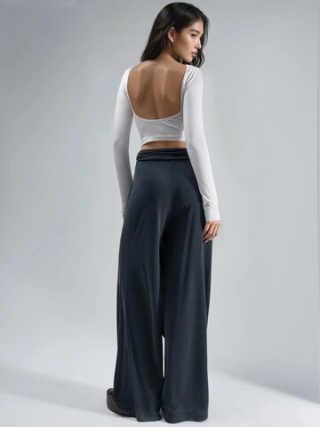 Busem Wide leg Broek in Grijs