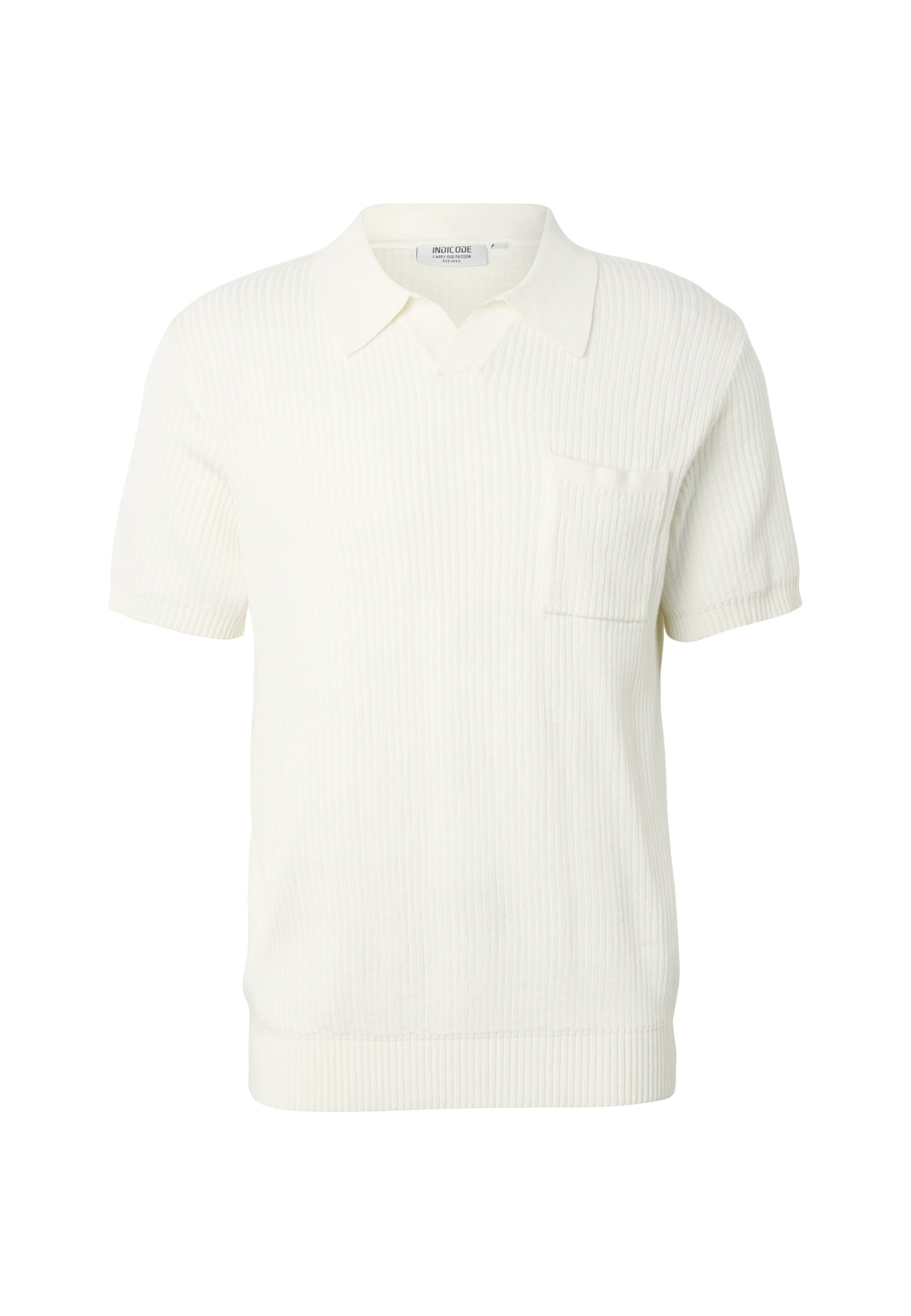 INDICODE JEANS Poloshirt 'Harli' in Weiß: Vorderseite