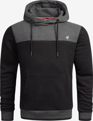 Sweat-shirt Alessandro Salvarini en noir : devant