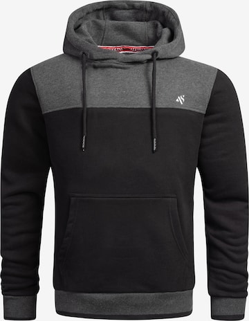 Sweat-shirt Alessandro Salvarini en noir : devant