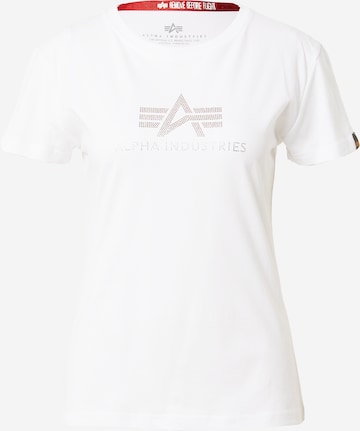 ALPHA INDUSTRIES Shirt 'Crystal' in White: front