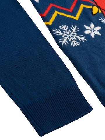 Snoopy & Die Peanuts Pullover 'Weihnachtspullover'‌‌‌‌ in Blau