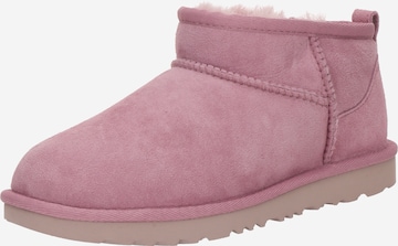 UGG - Bota de neve 'CLASSIC ULTRA MINI' em rosa: frente