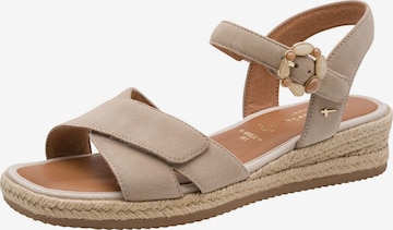 Sandales Tamaris en marron : devant