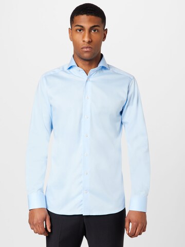 ETON Slim fit Button Up Shirt in Blue: front