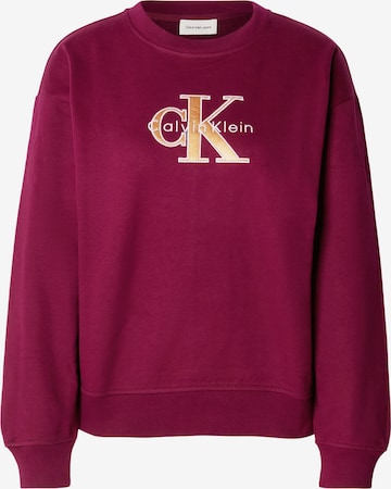 Calvin Klein Jeans Sweatshirt in Lila: Vorderseite