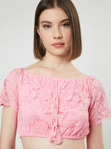 Influencer Bluse in Pink