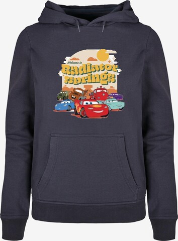 ABSOLUTE CULT Sweatshirt 'Cars - Radiator Springs Group' in Blauw: voorkant