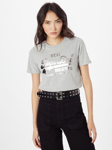 T-shirt Superdry en gris : devant