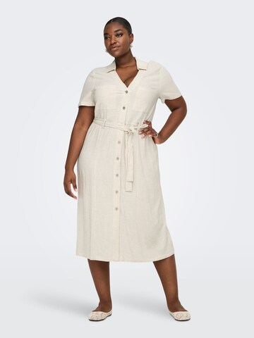 ONLY Carmakoma Shirt Dress 'CARSiesta' in Beige: front