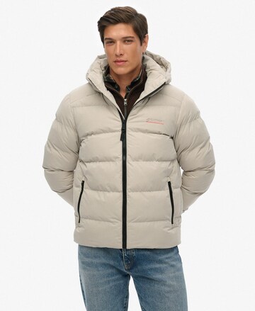 Superdry Sportjas in Beige: voorkant