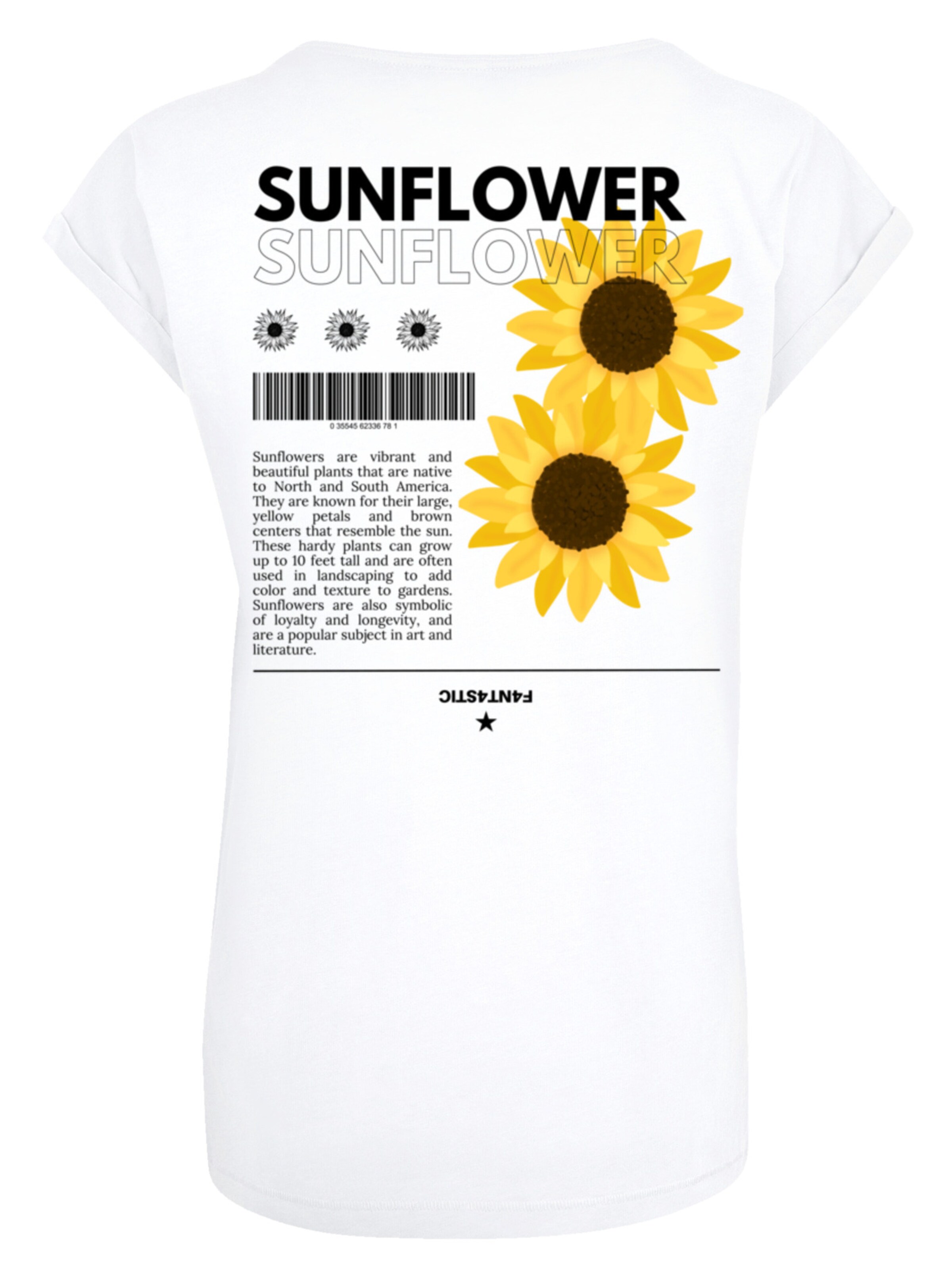 F4NT4STIC Shirt 'Sonnenblume' in Wit