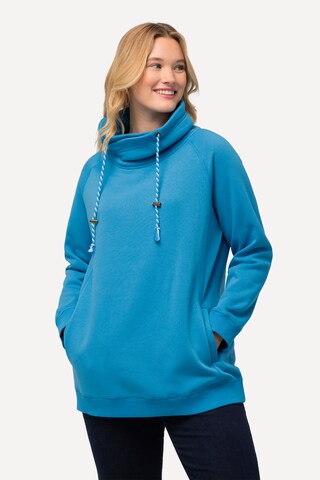 Ulla Popken Sweatshirt in Blauw: voorkant