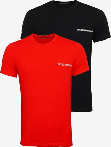T-Shirt Emporio Armani en rouge : devant