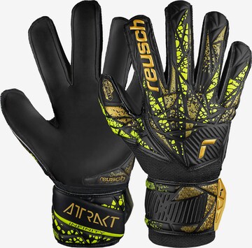 REUSCH Sporthandschoenen 'Attrakt Infinity Finger Support' in Goud: voorkant