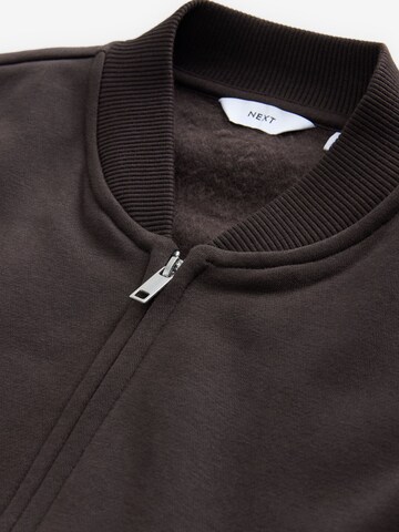 Next - Sudadera con cremallera en marrón