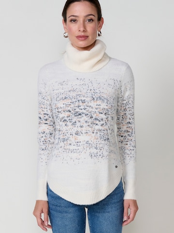 Pull-over KOROSHI en blanc : devant