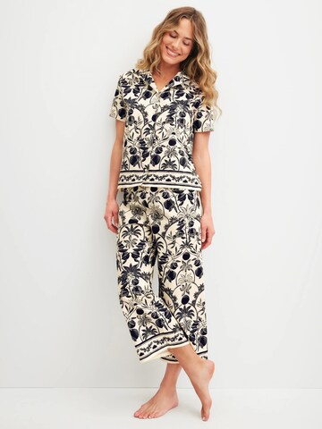 CALIDA Pyjamahose 'Favourites Beach'‌‌ in Beige: Vorderseite