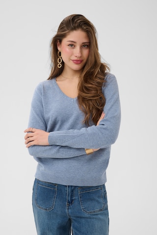 Pull-over 'Dela' Cream en bleu : devant