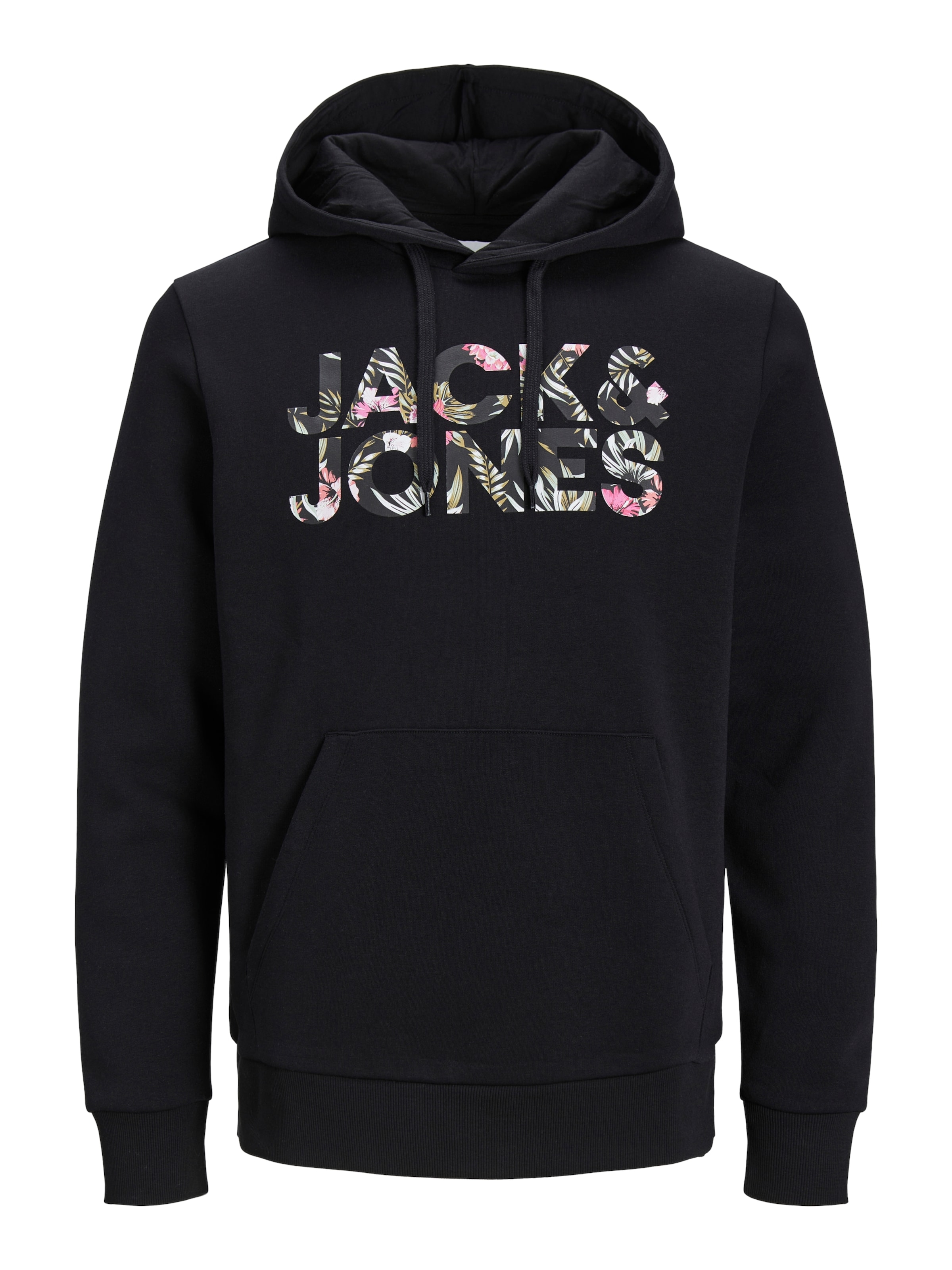 JACK & JONES Tréning póló 'JJeff' - fekete: elől