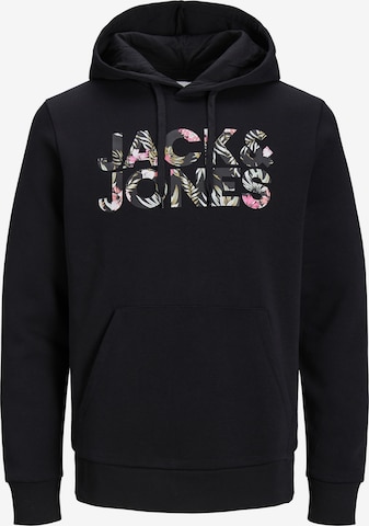 JACK & JONES Sweatshirt 'JEFF' in Zwart: voorkant