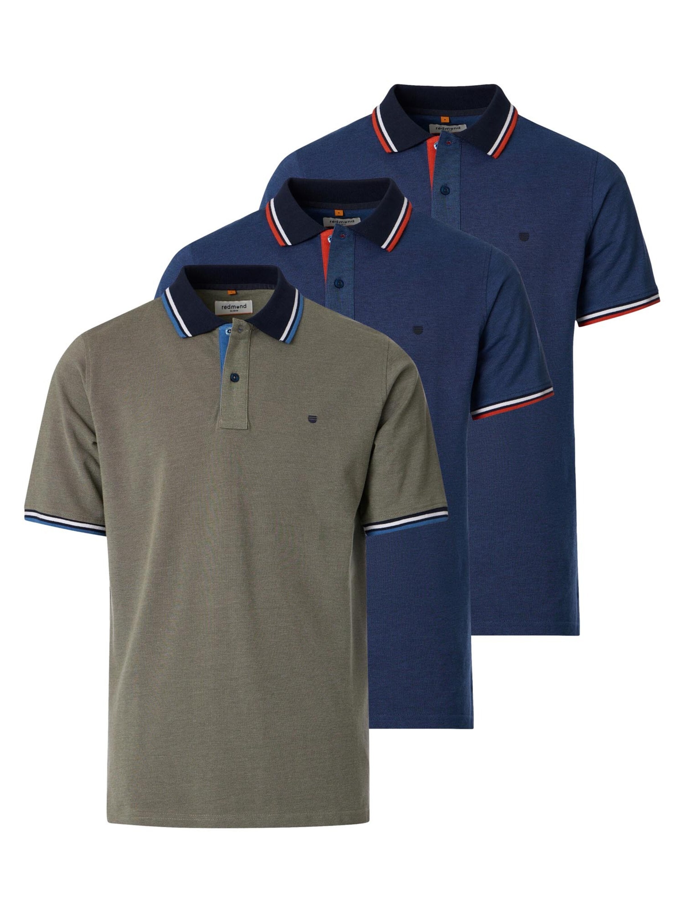 redmond Shirt 'Basic'‌‌ in Blau: Vorderseite