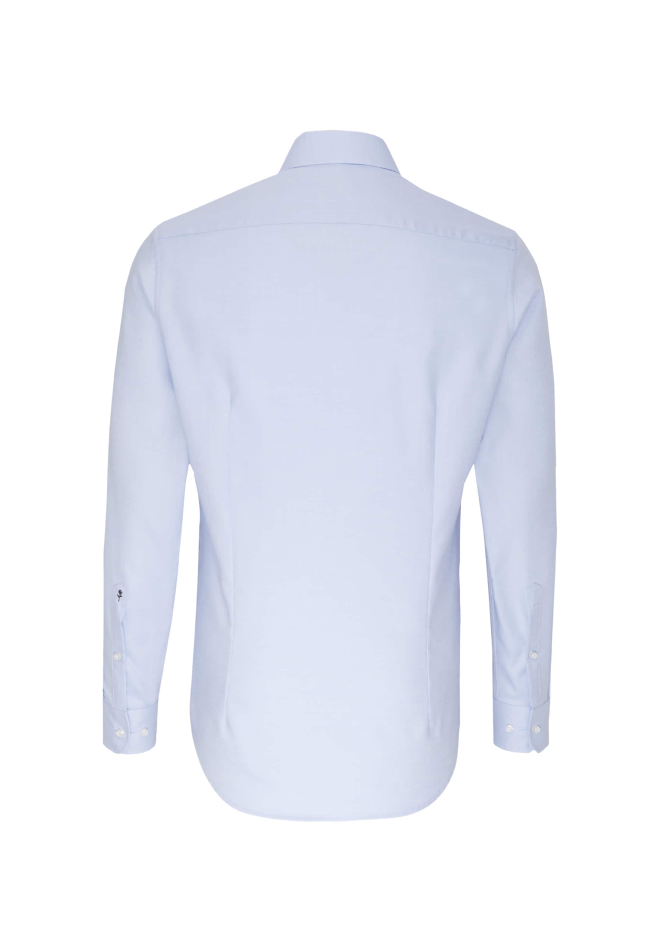 Coupe slim Chemise business ' Shaped ' SEIDENSTICKER en bleu