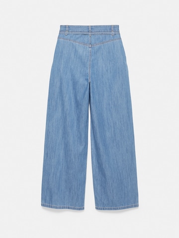 Pull&Bear Wide Leg Jeans in Blau