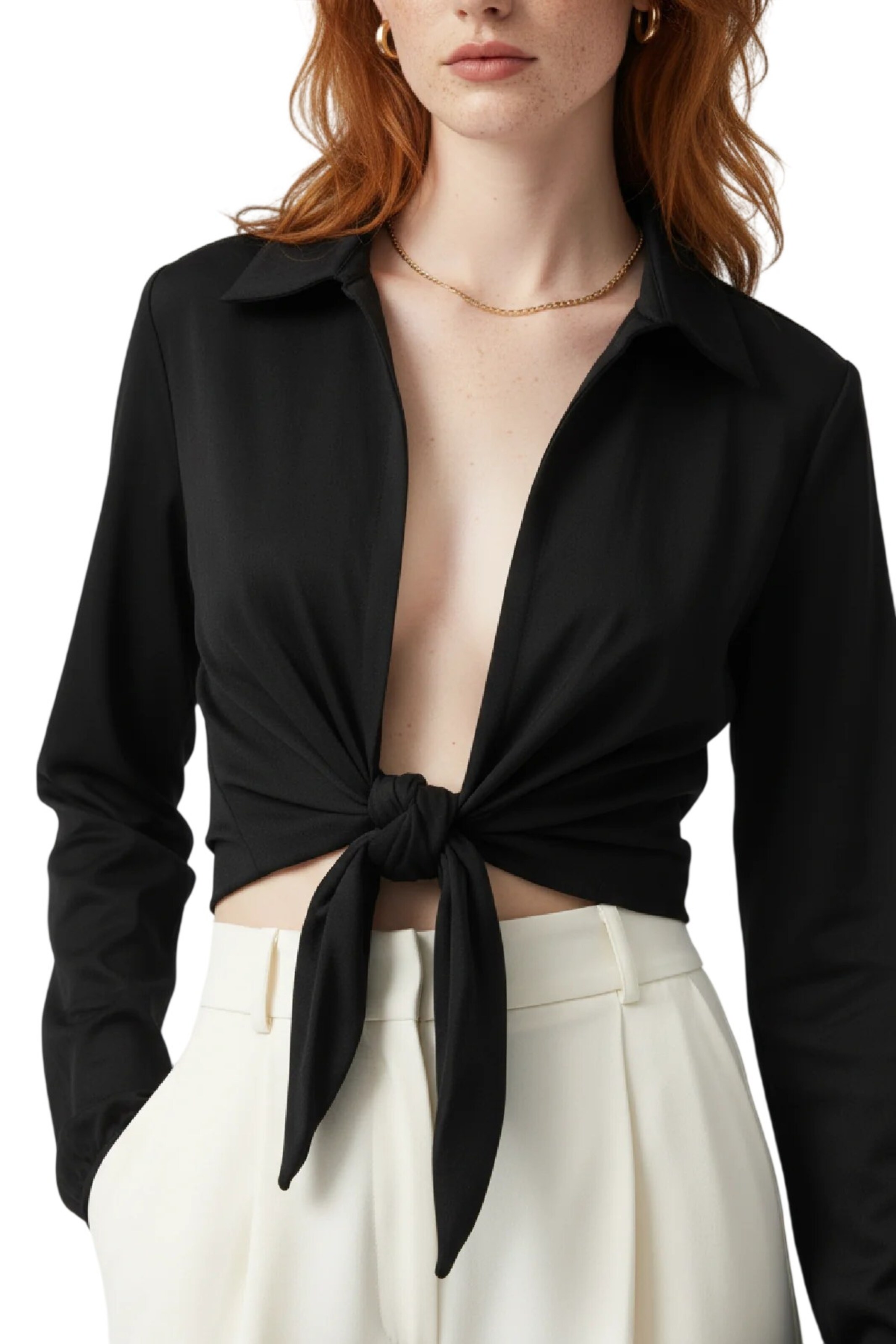 Alexa Dash Bluse in Schwarz