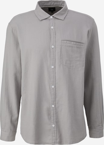 QS Regular fit Button Up Shirt in Grey: front