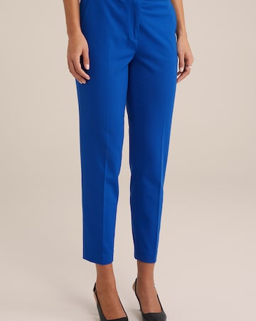WE Fashion Slimfit Bukser med fals i blå