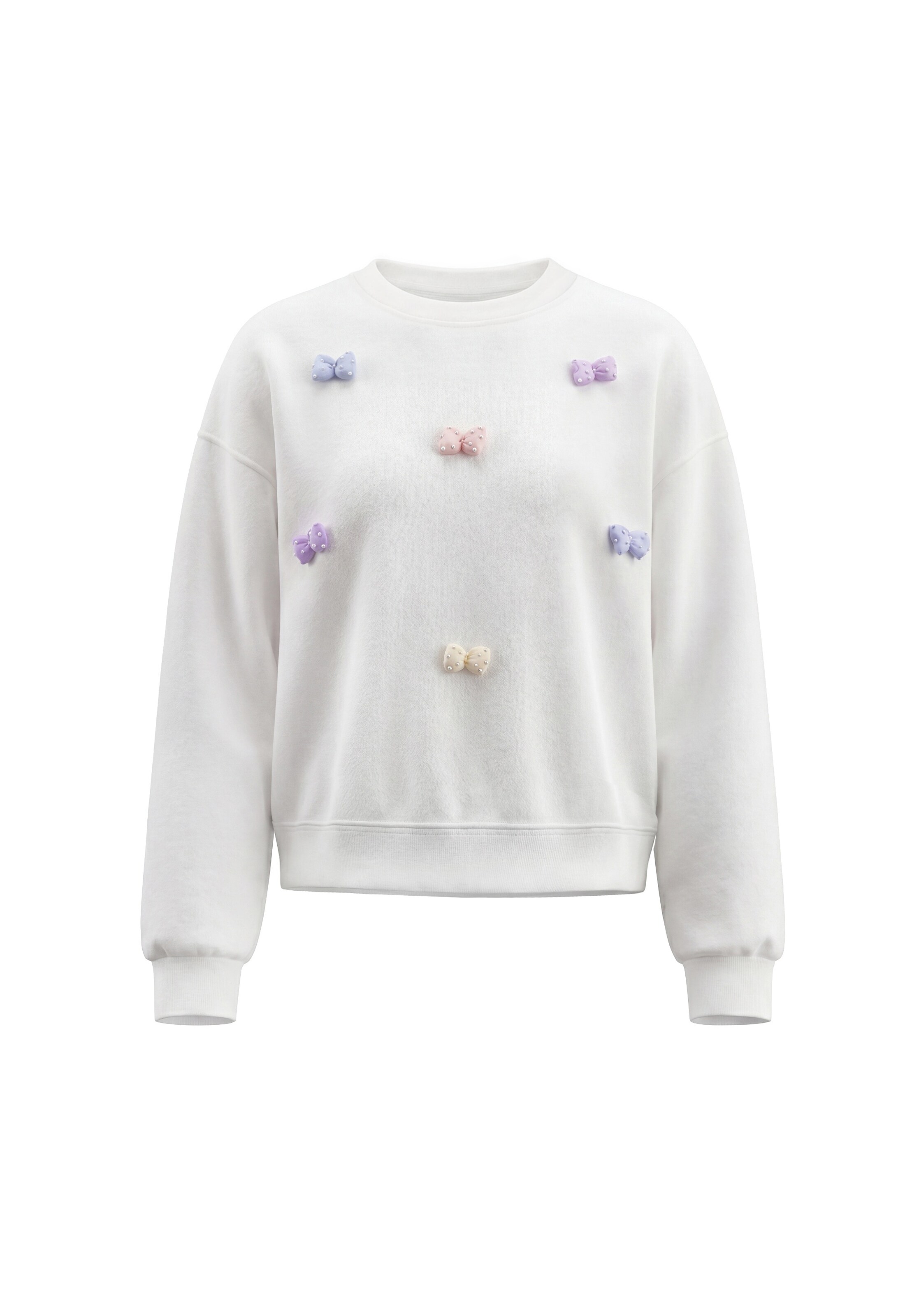 MYMO Sweatshirt 'Pop' in White: front